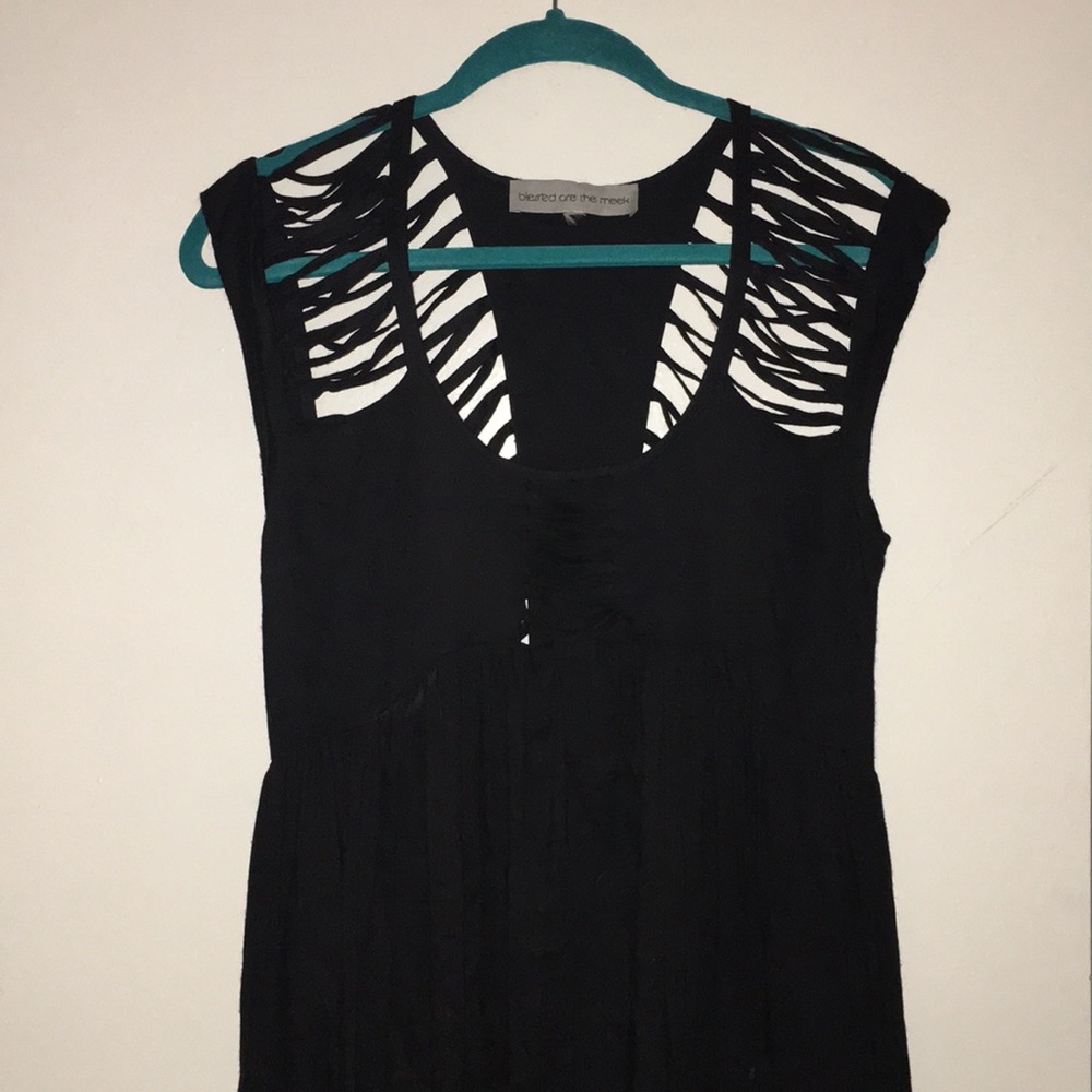 Bless’ed are the Meek Long Black Dress